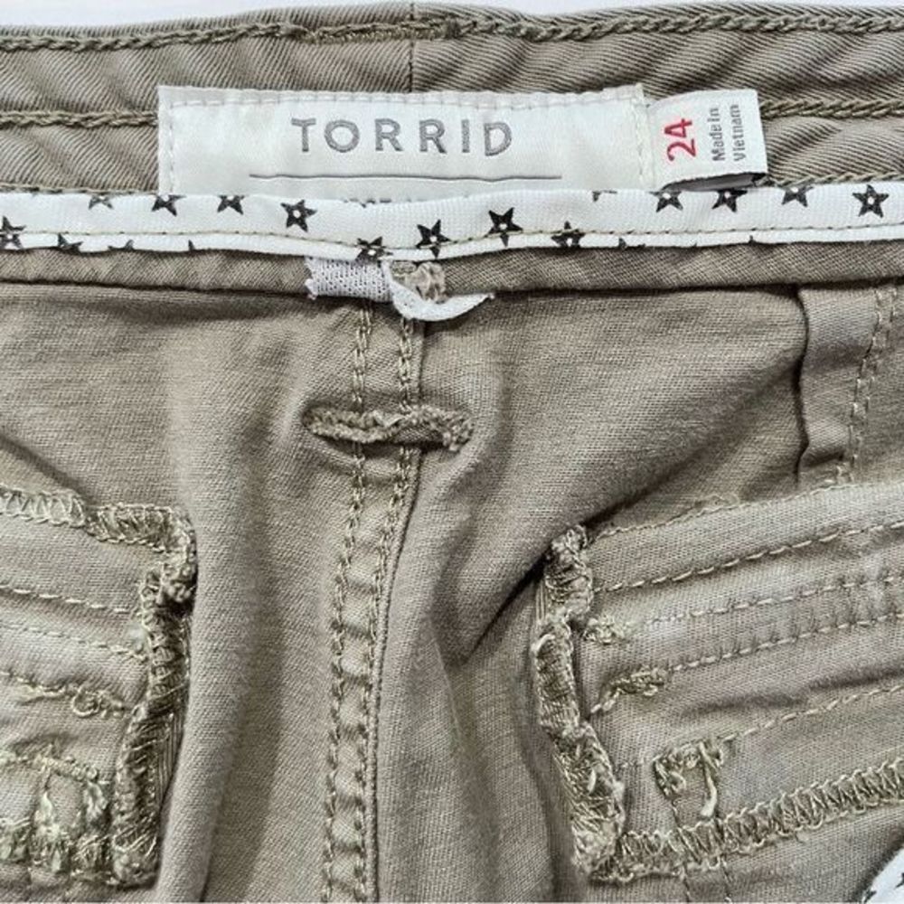 Torrid Olive Green 3.5 Inch Military Stretch Twill‎ Mid-rise Shorts Plus Size 24 - Picture 12 of 13